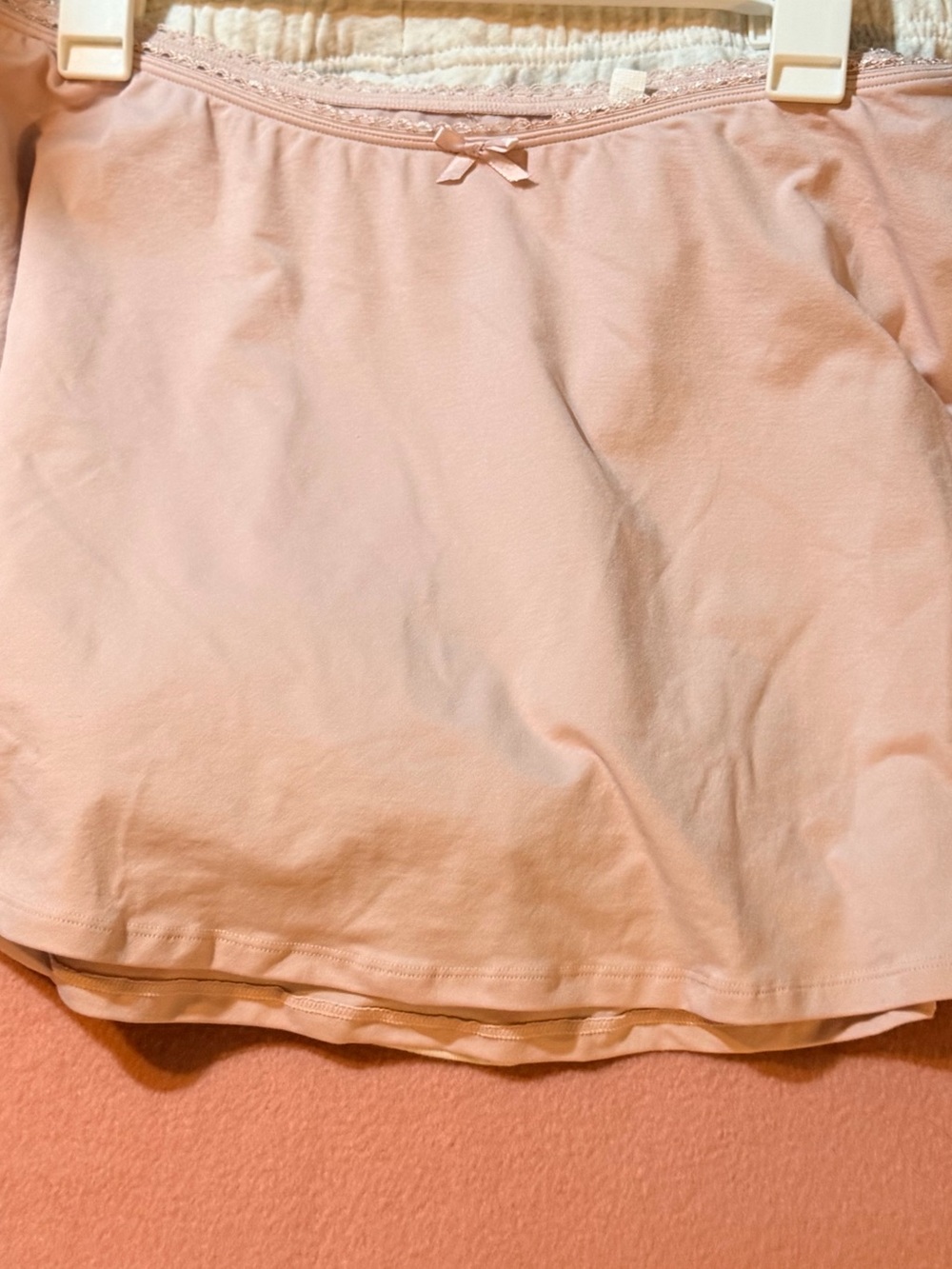 Blush    Skirt with Lace Trim and Bow